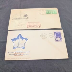 1939 Worlds Fair And 1941 Liberty San Jacinto Monument First Day Issue Envelopes